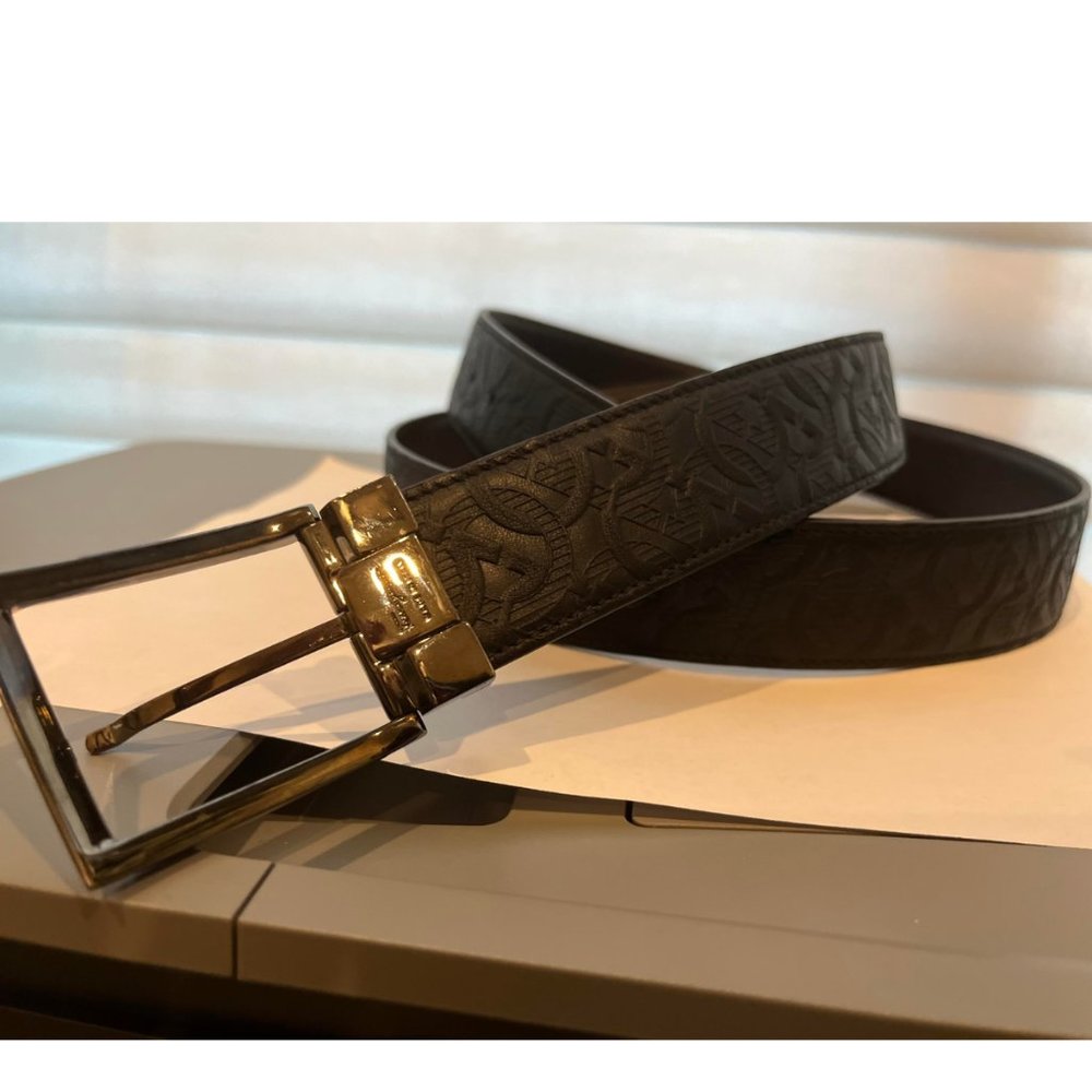 Ferragamo Belt Black 48”  Men NWT